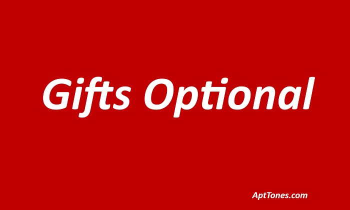 polite ways to say gifts optional
