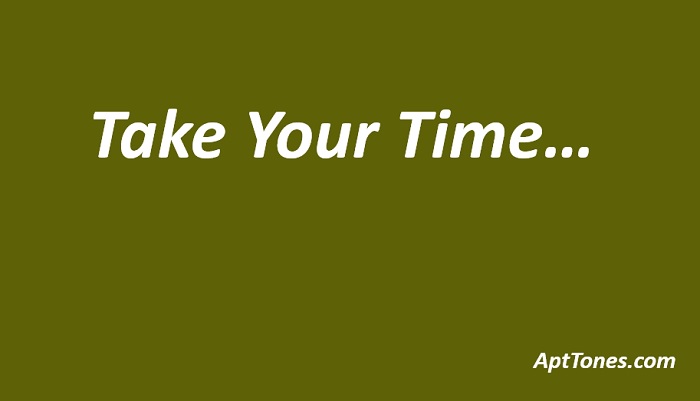 polite ways to say take your time