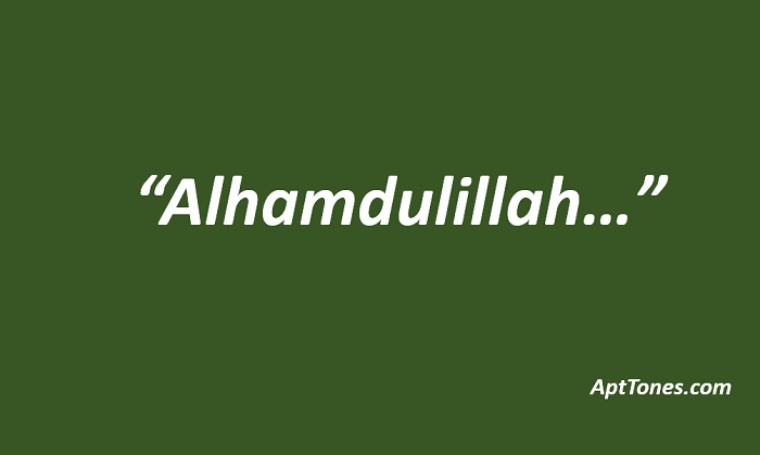 what to say instead of alhamdulillah