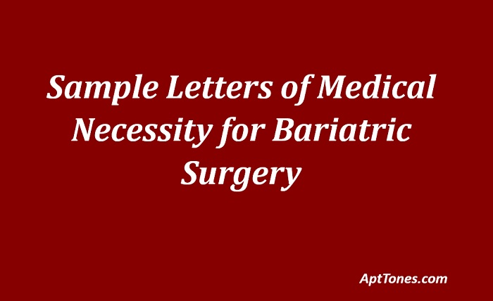 sample letters of medical necessity for bariatric surgery