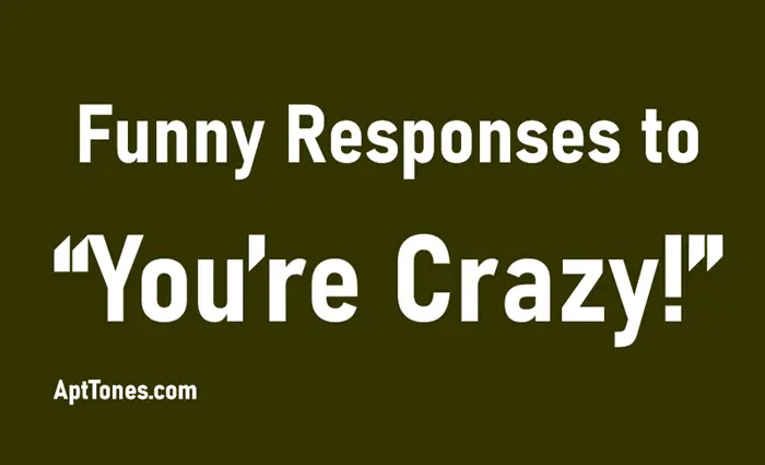 funny responses to you are crazy