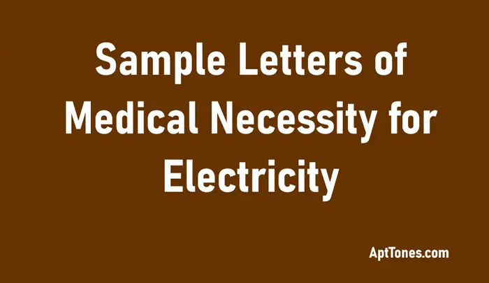 letters of medical necessity for electricity
