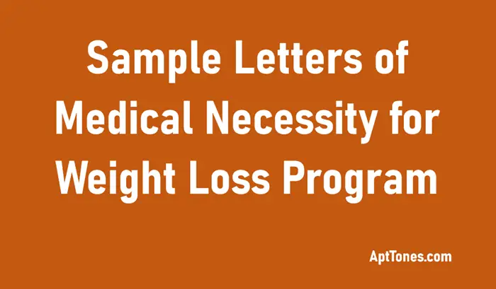 letters of medical necessity for weight loss program