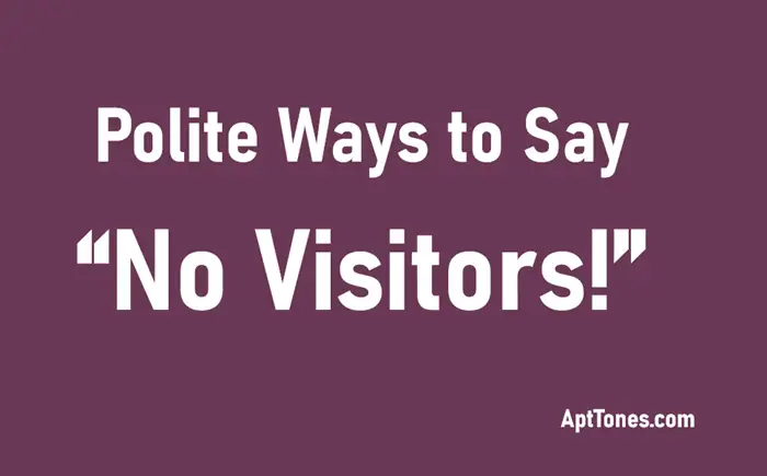 polite ways to say no visitors