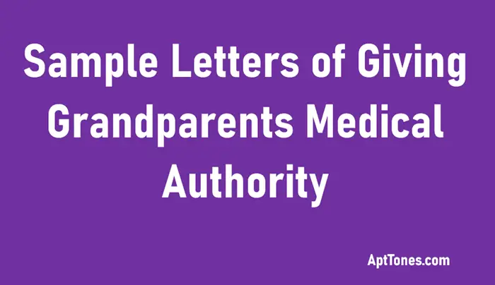 sample letters of giving grandparents medical authority