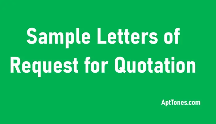 sample letters of request for quotation