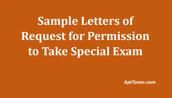 letters of request for permission for exam