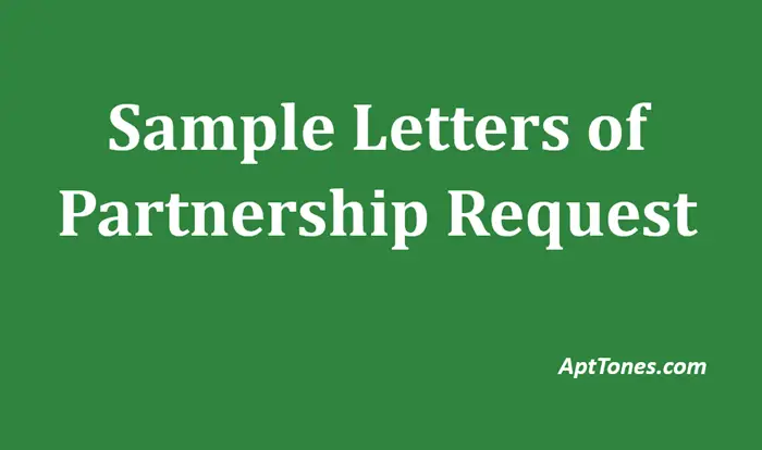 sample letters of partnership request