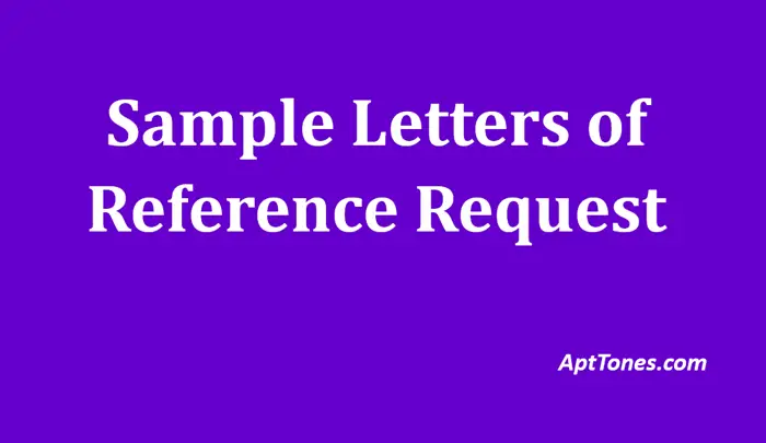 sample letters of reference request