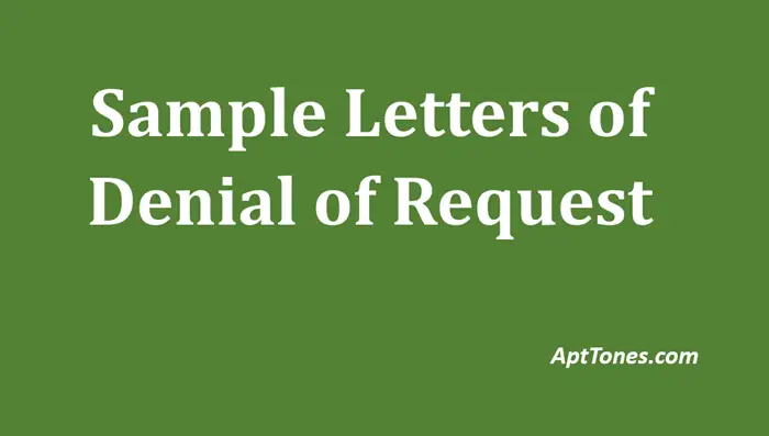 sample letters of request denial
