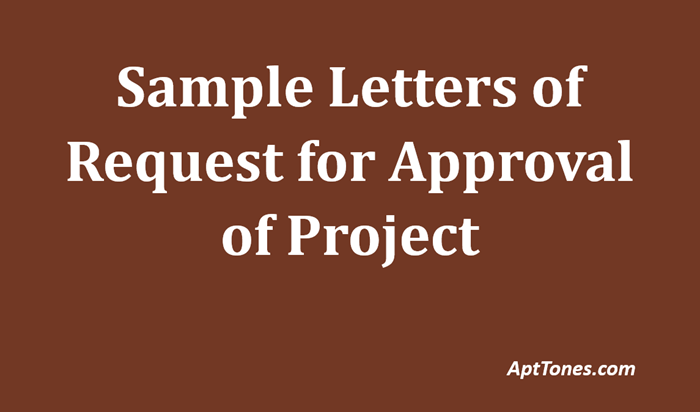 sample letters of request for approval of project