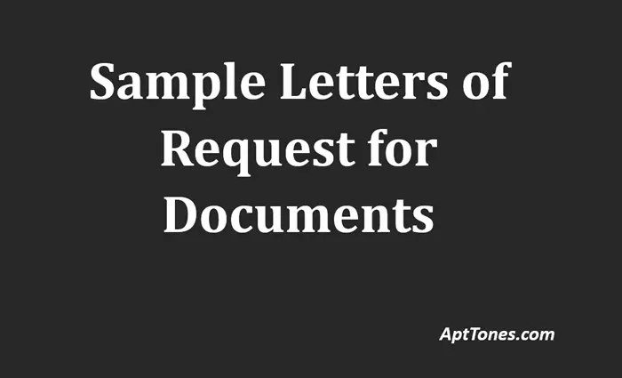 sample letters of request for documents