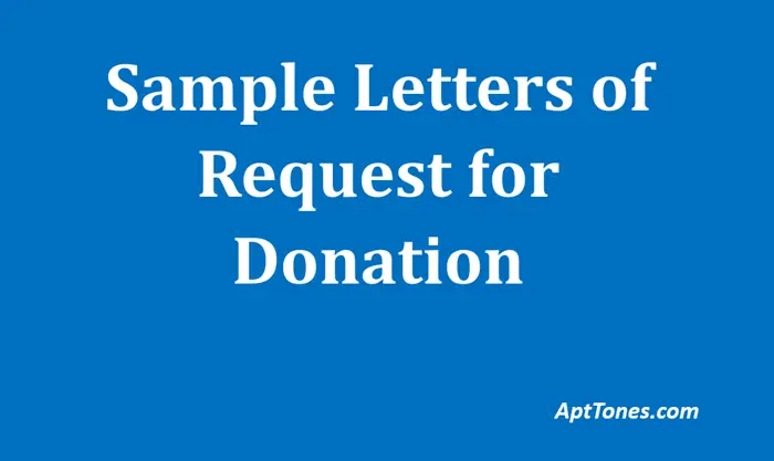 sample letters of request for donation