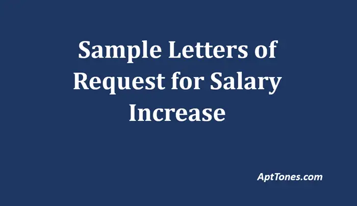 sample letters of request for salary increase