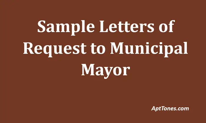 sample letters of request to municipal mayor