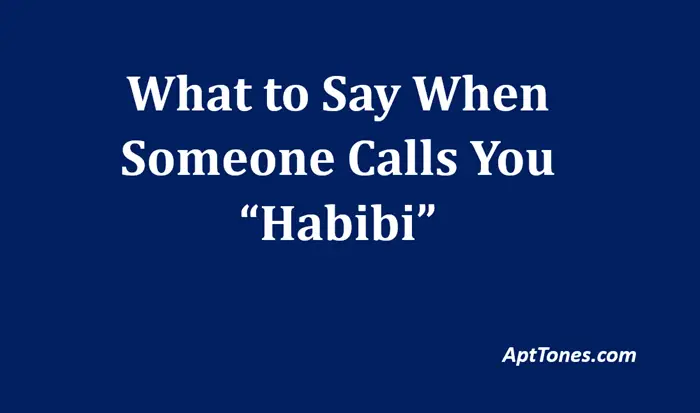 what to say when someone calls you habibi