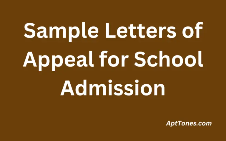 15 Sample Letters of Appeal for School Admission