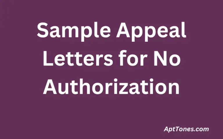 Sample Appeal Letters for No Authorization