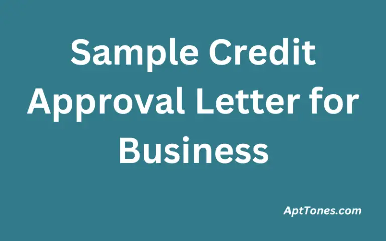 Sample Credit Approval Letter for Business