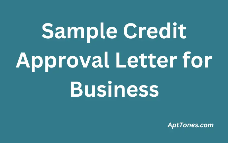 Sample Credit Approval Letter for Business 