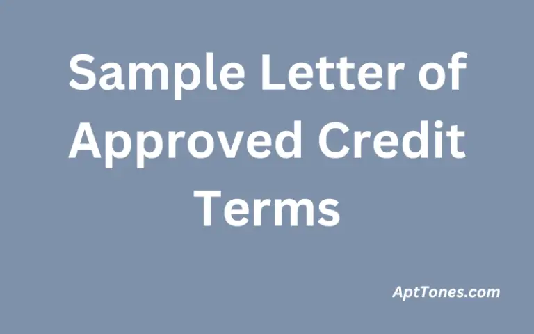 Sample Letter of Approved Credit Terms