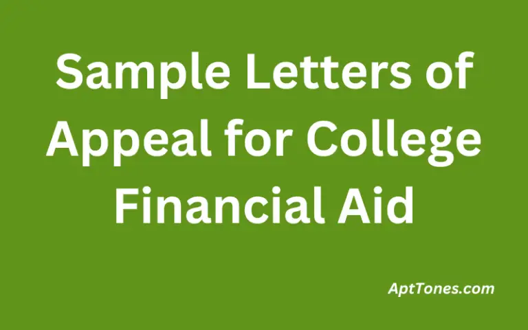 Sample Letters of Appeal for College Financial Aid