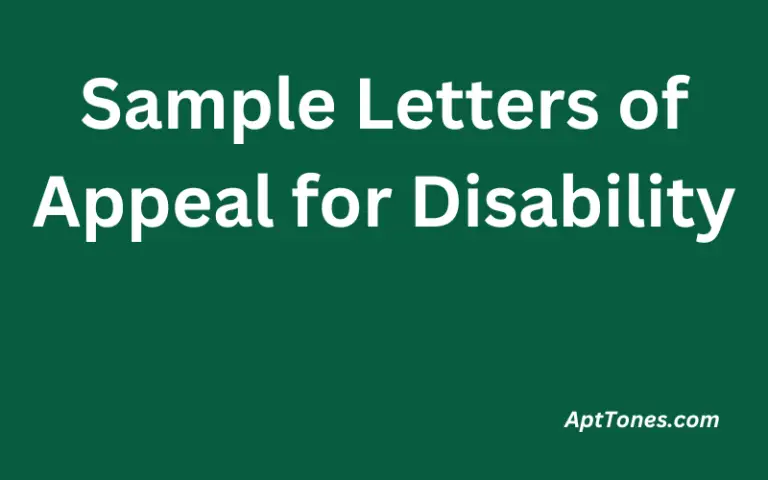 Sample Letters of Appeal for Disability