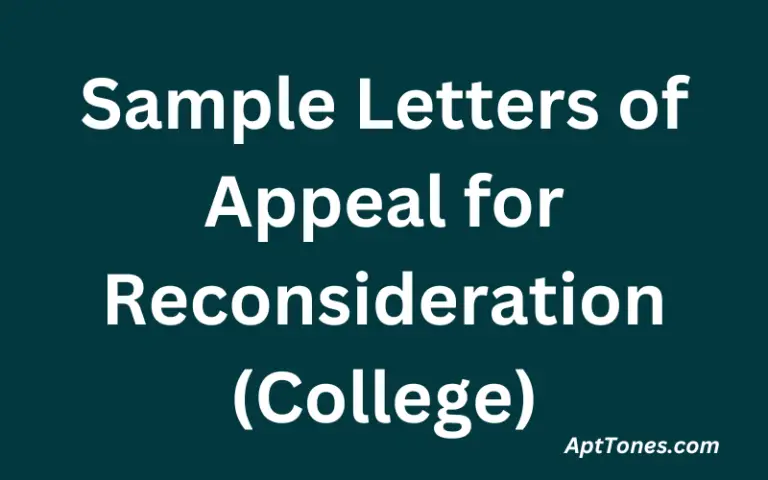 Sample Letters of Appeal for Reconsideration (College)