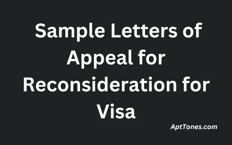 Sample Letters of Appeal for Reconsideration for Visa