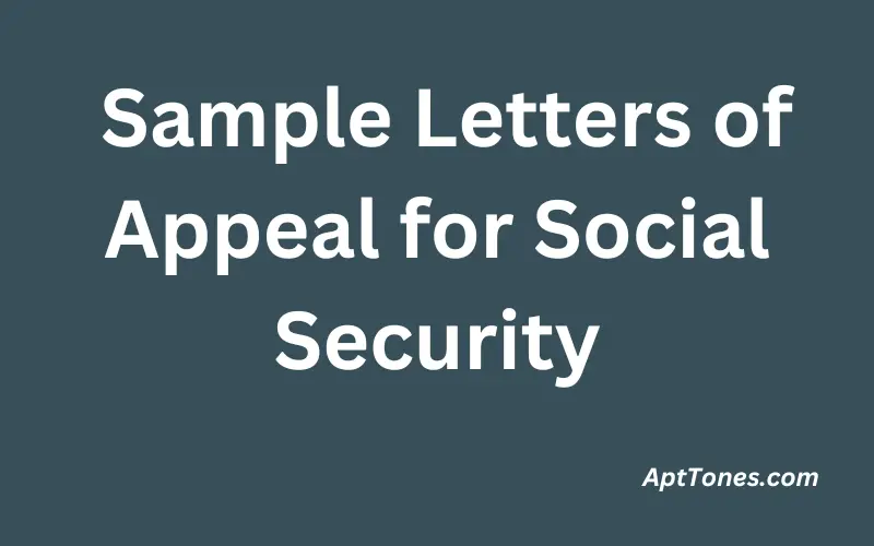 Sample Letters of Appeal for Social Security