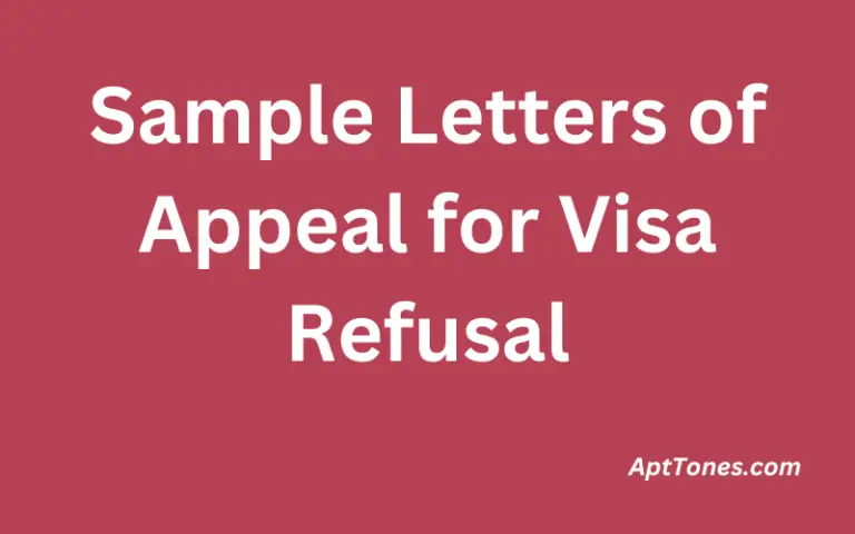 Sample Letters of Appeal for Visa Refusal