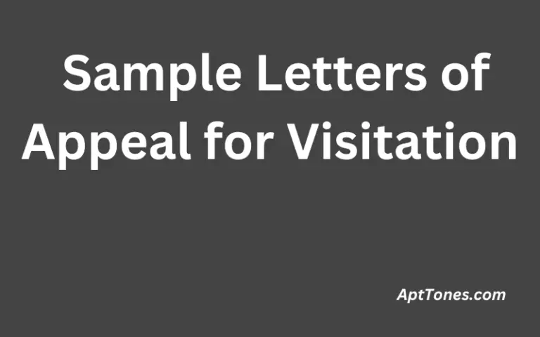 Sample Letters of Appeal for Visitation