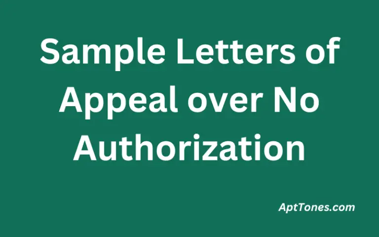 Sample Letters of Appeal over No Authorization