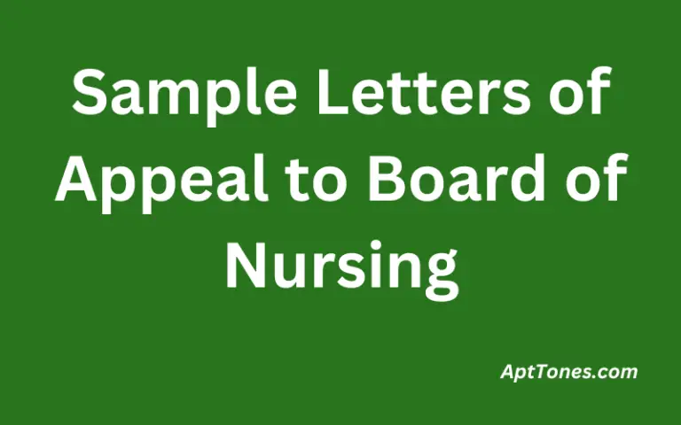 Sample Letters of Appeal to Board of Nursing