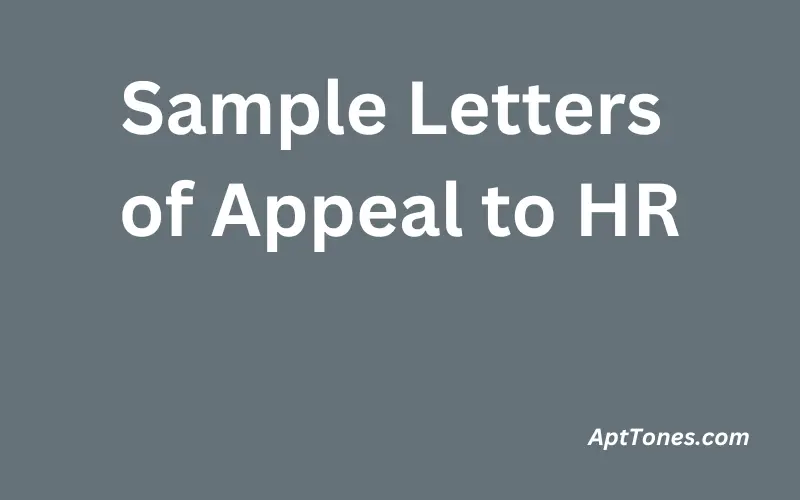 Sample Letters of Appeal to HR