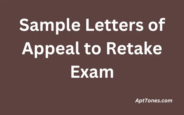 Sample Letters of Appeal to Retake Exam