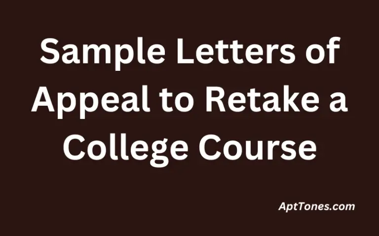 Sample Letters of Appeal to Retake a College Course