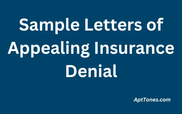 Sample Letters of Appealing Insurance Denial