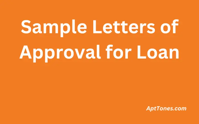 Sample Letters of Approval for Loan