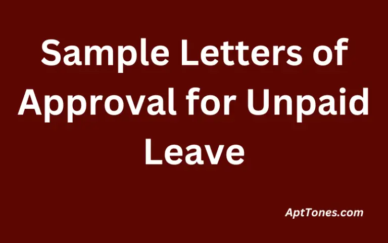 Sample Letters of Approval for Unpaid Leave