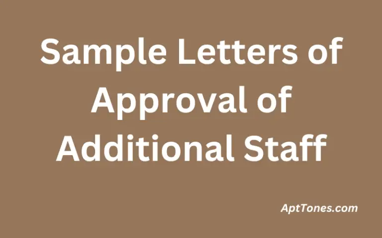 Sample Letters of Approval of Additional Staff