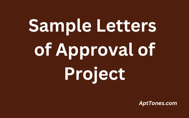 Sample Letters of Approval of Project