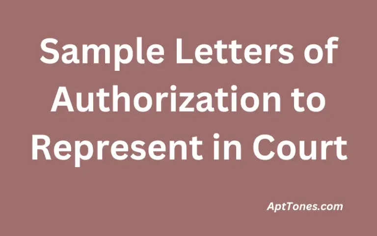 Sample Letters of Authorization to Represent in Court