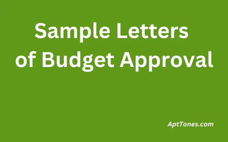 Sample Letters of Budget Approval 