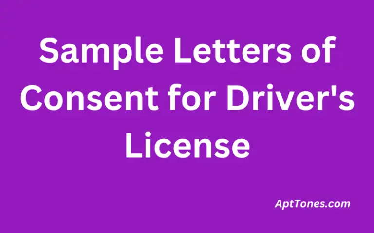 Sample Letters of Consent for Driver's License