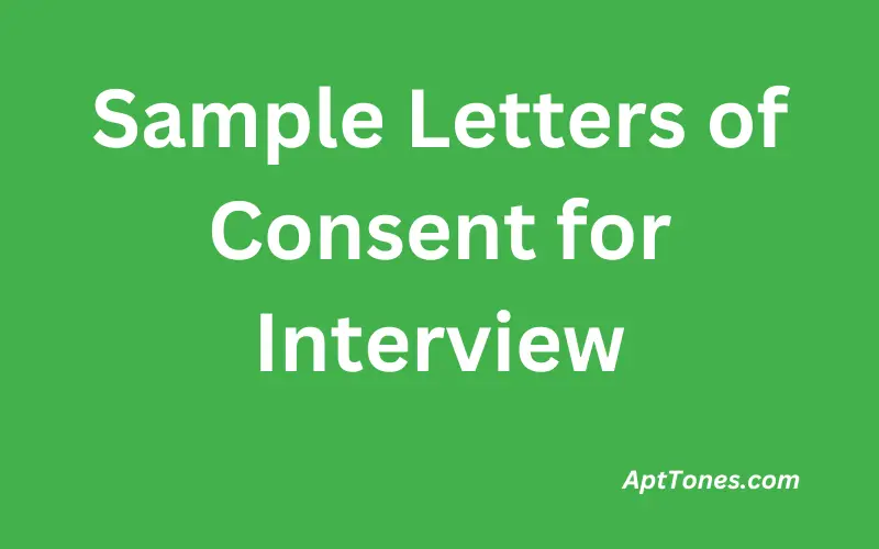 Sample Letters of Consent for Interview