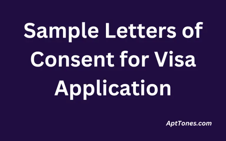 Sample Letters of Consent for Visa Application