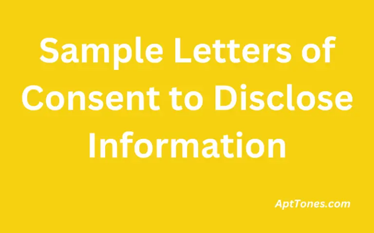 Sample Letters of Consent to Disclose Information