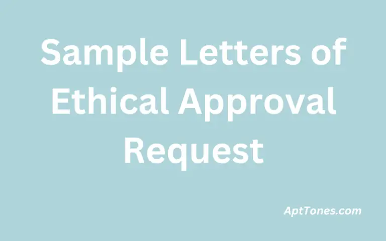 Sample Letters of Ethical Approval Request