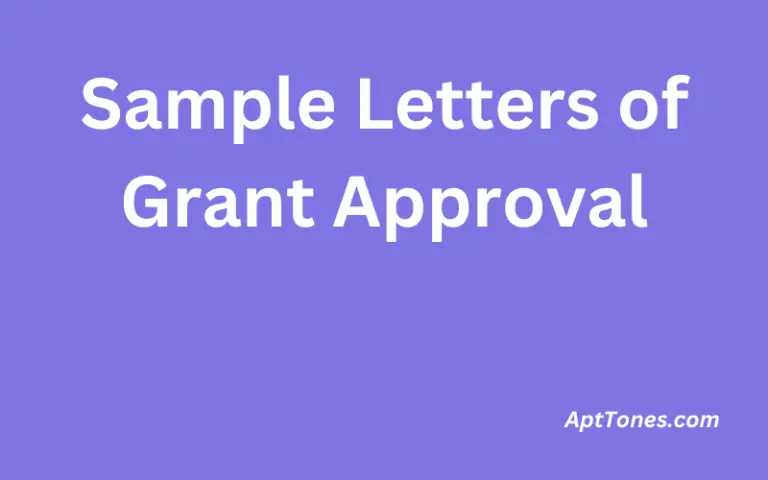 Sample Letters of Grant Approval